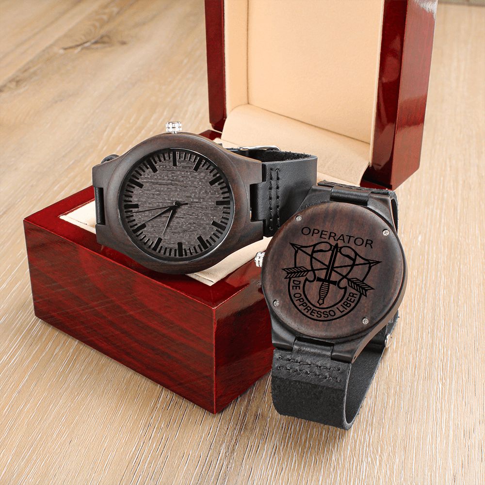 Equippage Operator Wood Watch