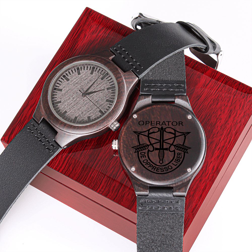 Equippage Operator Wood Watch