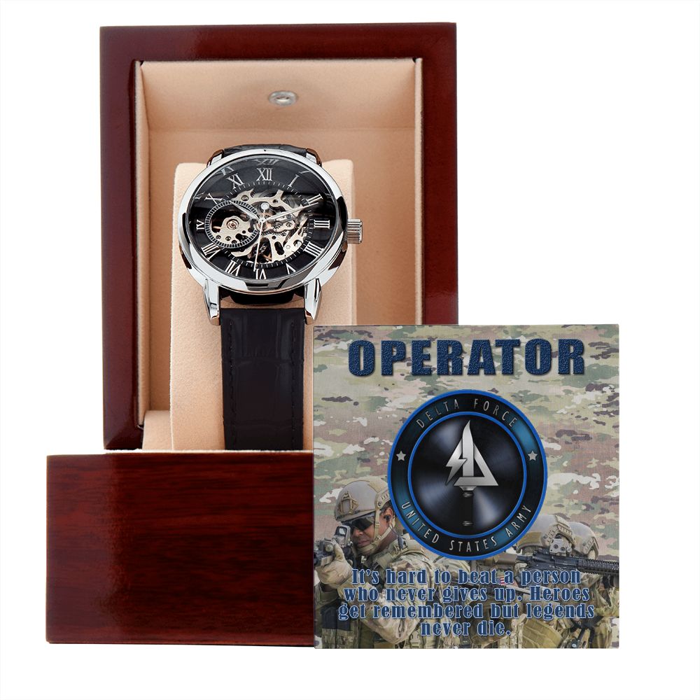 Men's OPERATOR Openwork Watch + MC