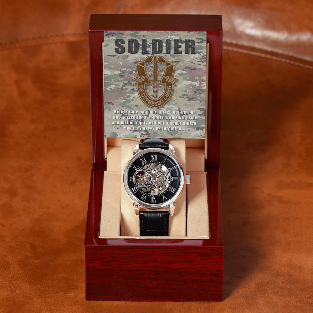 Men's SOLDIER Openwork Watch + MC