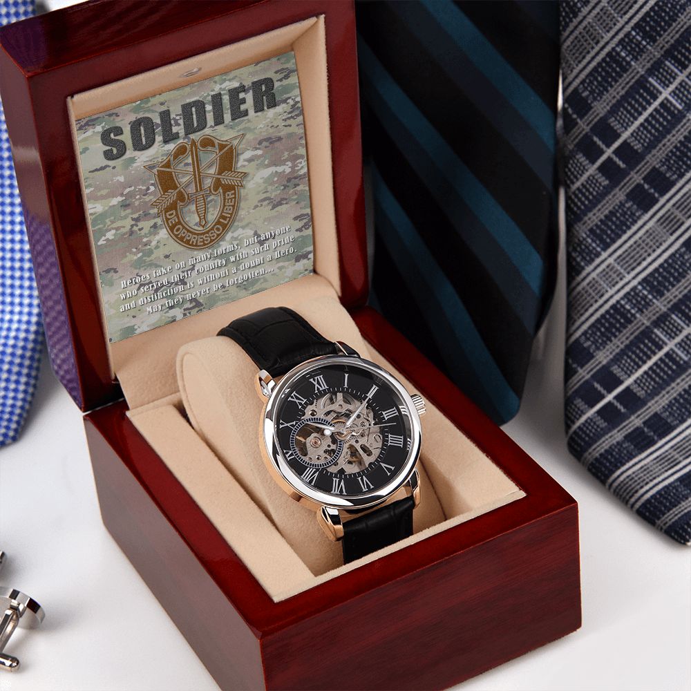 Men's SOLDIER Openwork Watch + MC