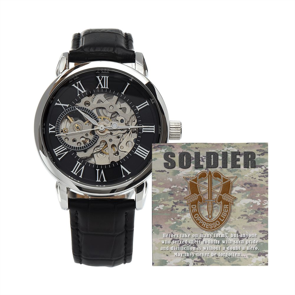 Men's SOLDIER Openwork Watch + MC