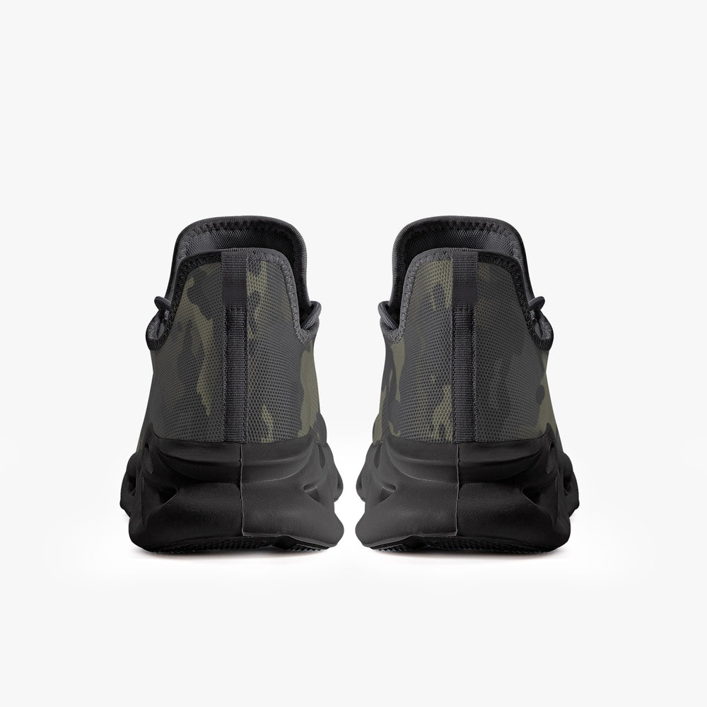 Equippage Black Multicam Bounce Mesh Knit Sneakers