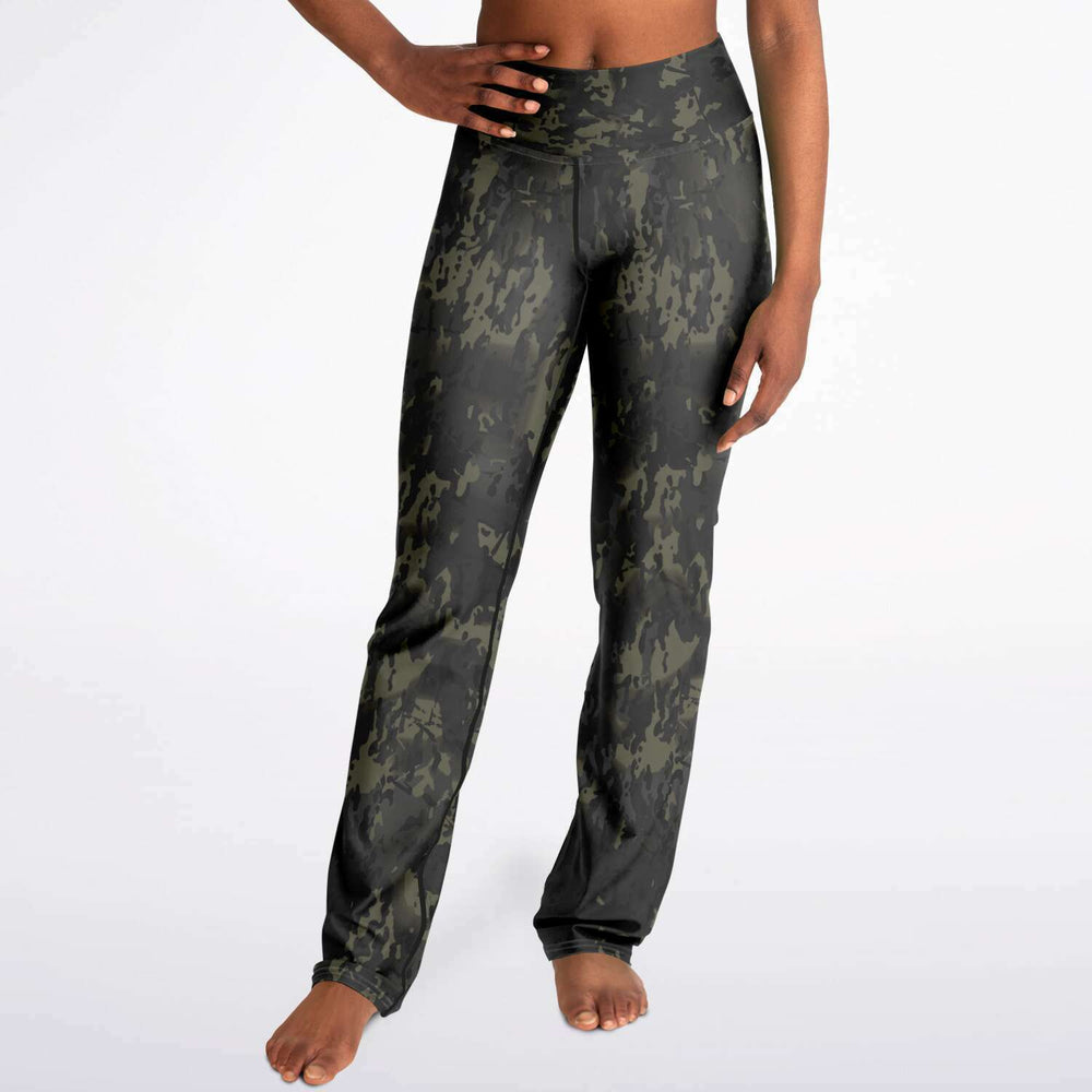 Equippage Black MultiCam Flare Leggings - AOP
