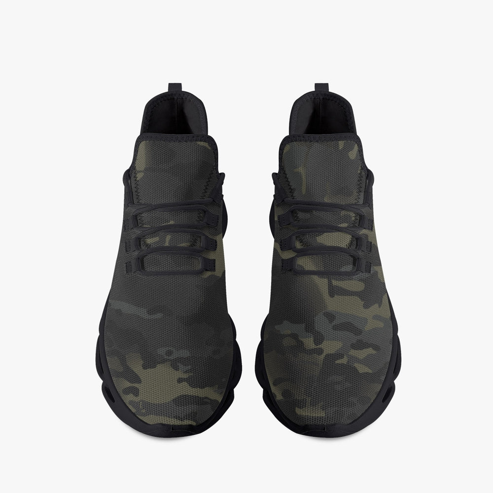 Equippage Black Multicam Bounce Mesh Knit Sneakers