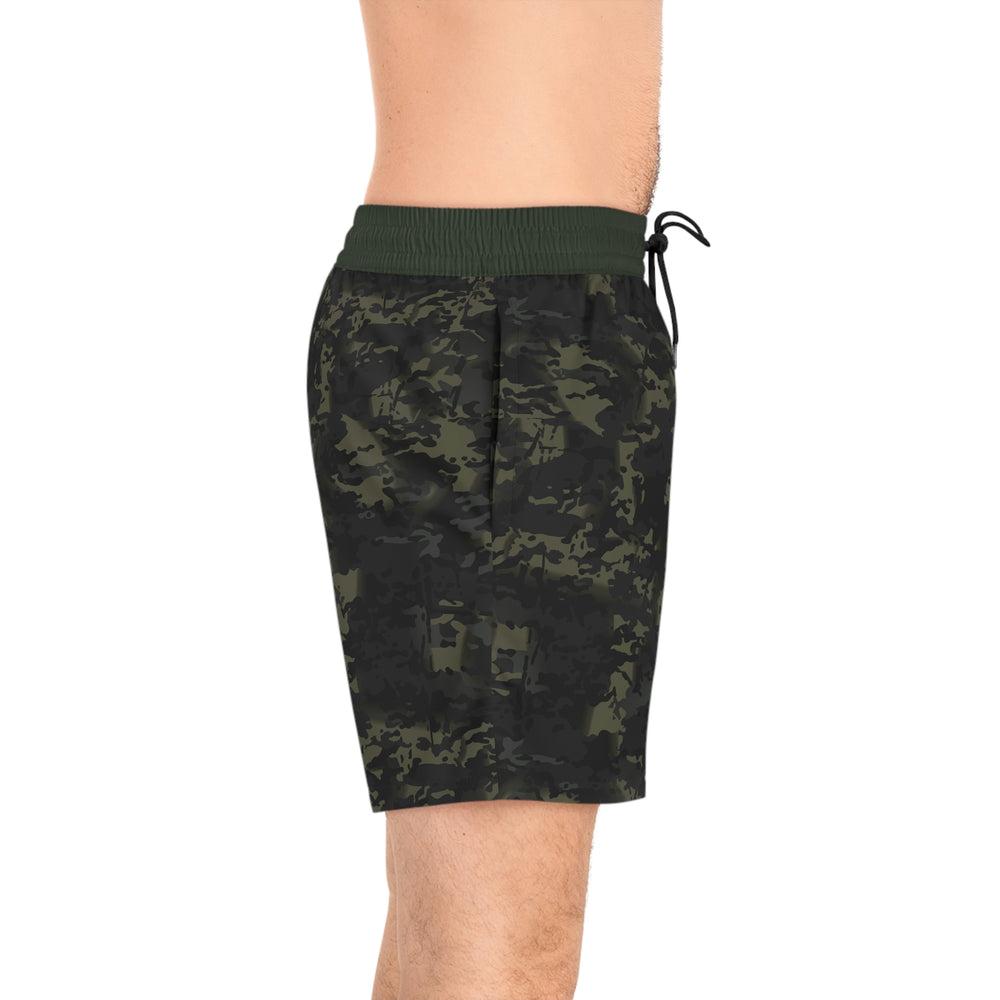 Equippage BMC Green Stripe Men's Mid-Length Swim Shorts