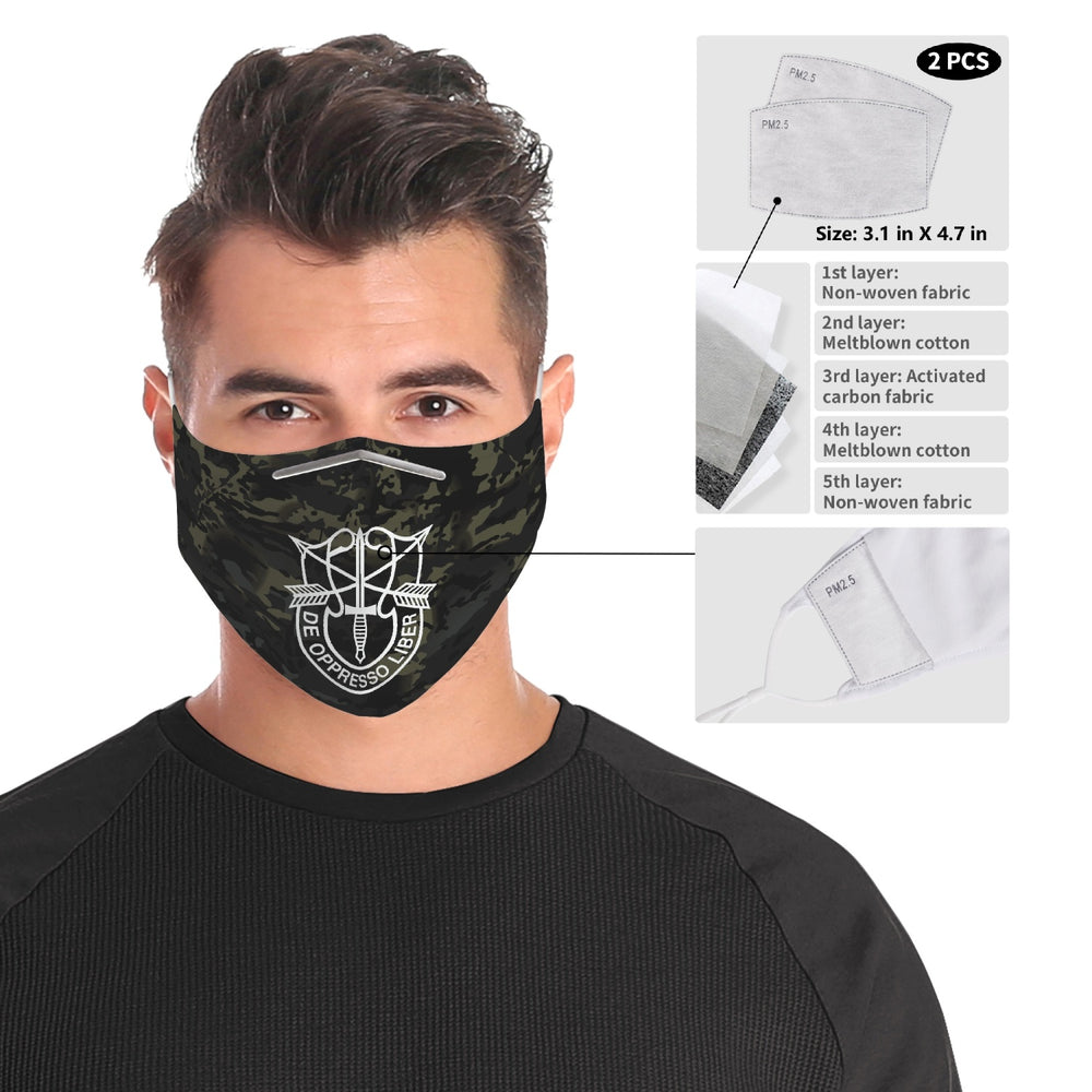 Equippage Black Multicam Cloth Face Mask For Adults