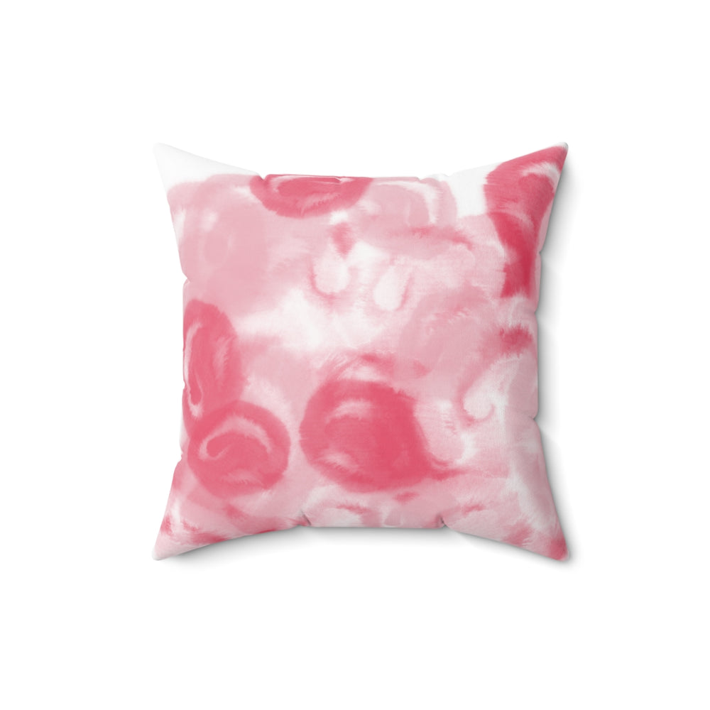 Rose Water Color Spun Polyester Square Pillow