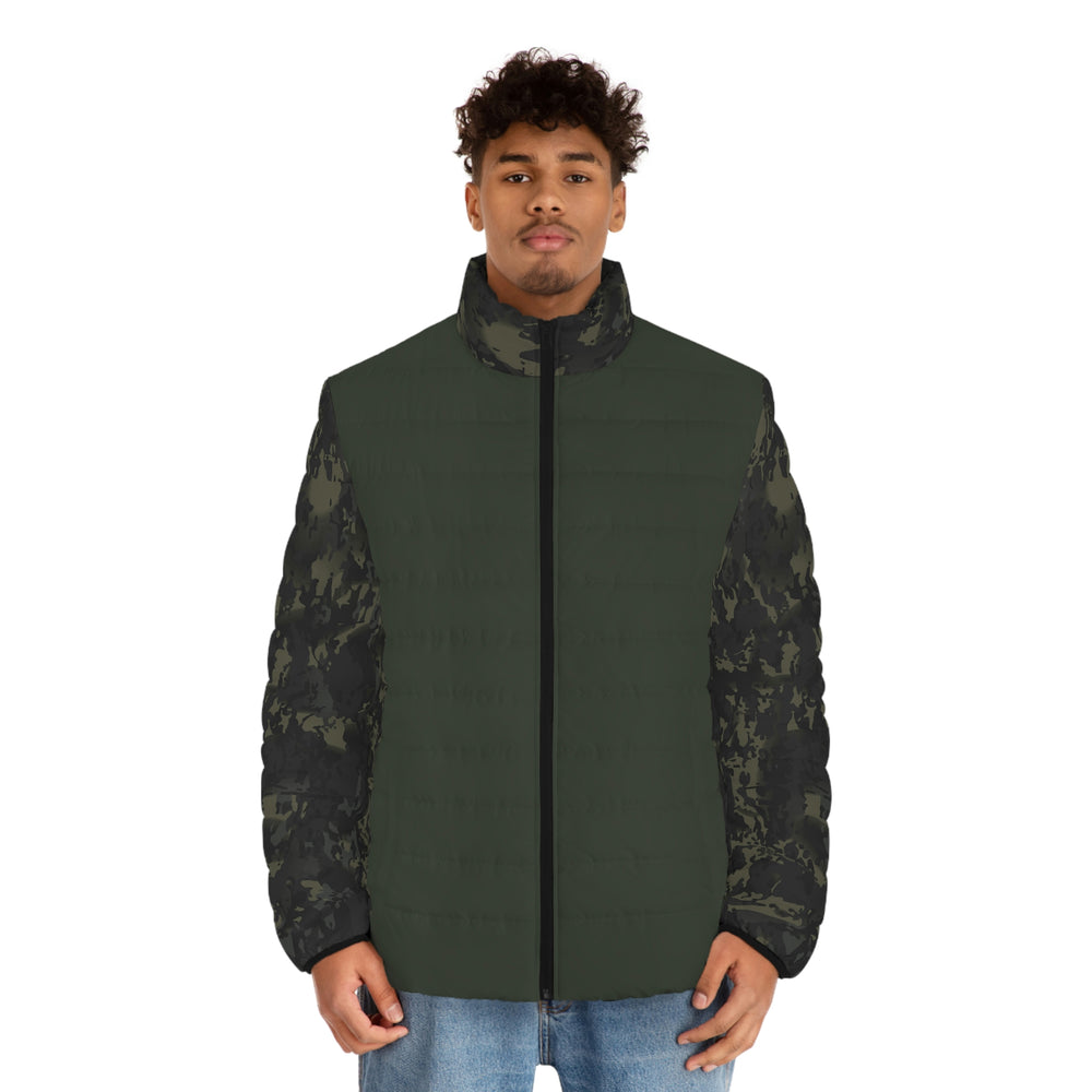 Equippage BMC USMC Green Stripe Men's Puffer Jacket