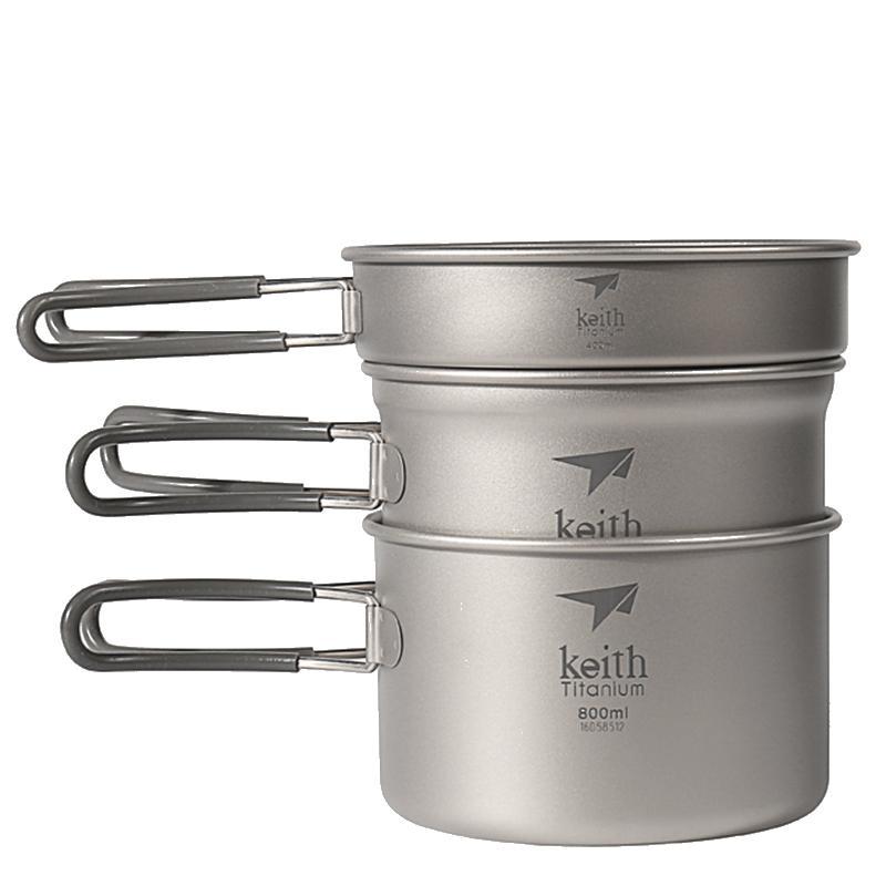 Outdoor Travel Titanium Pots Set - Equippage