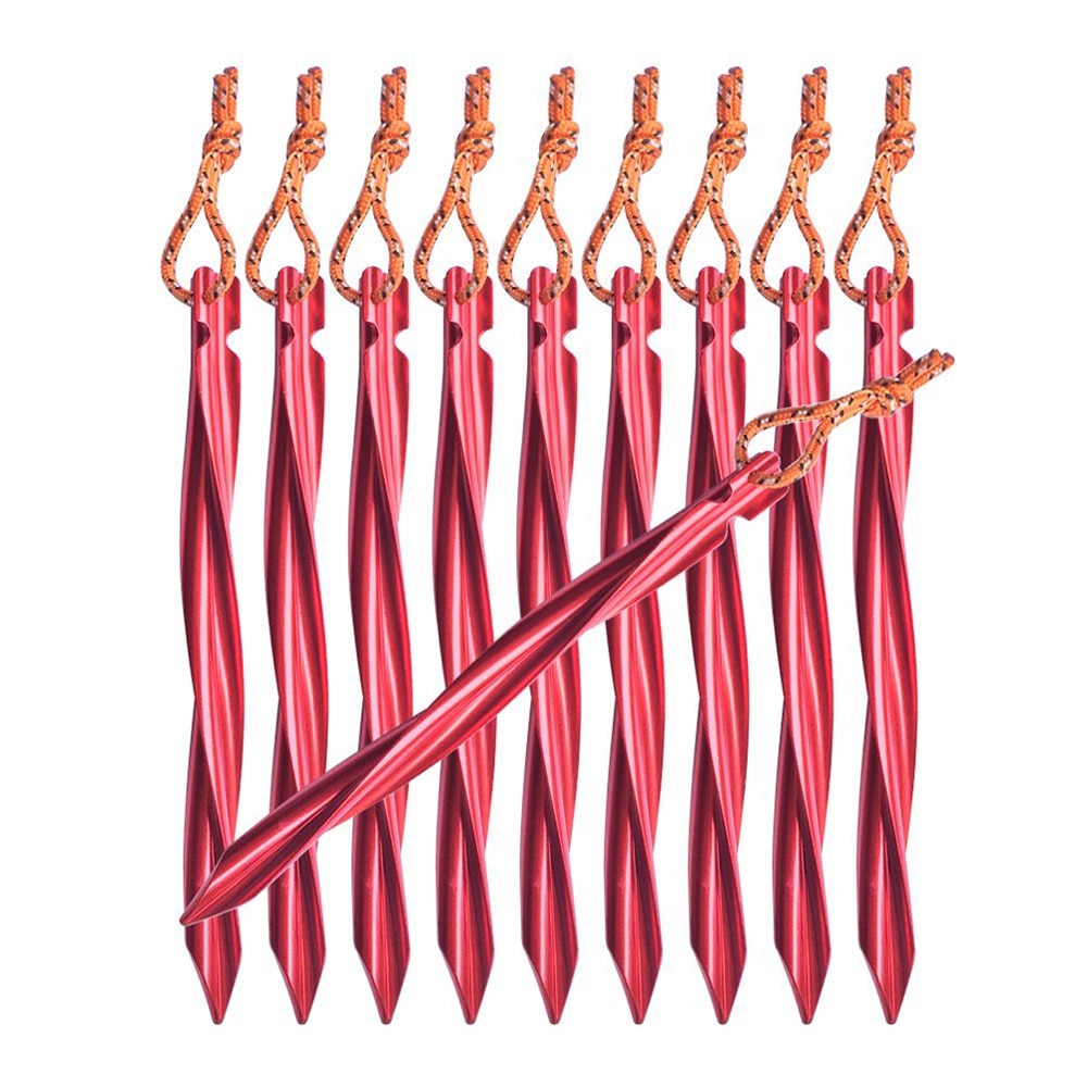 Swirled Shape Aluminum Alloy Tent Pegs