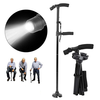 Double Handle Design LED Lights Walking Stick - Equippage