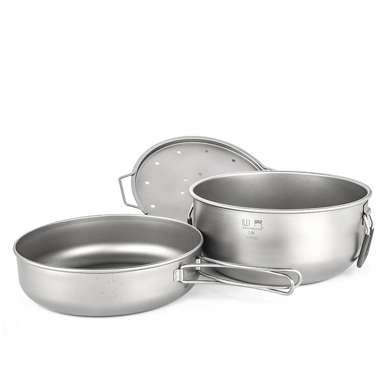Titanium Steamer Pot Pan Set