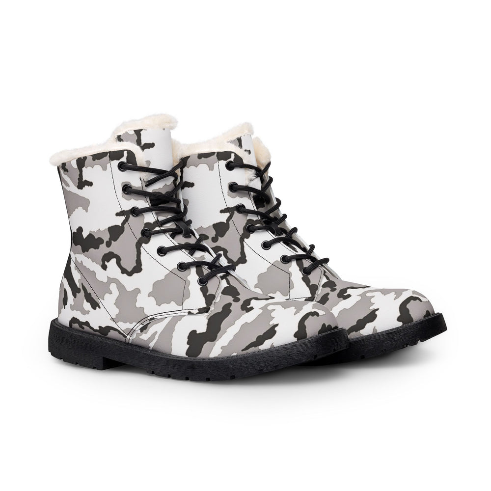 Irish DPM Winter Camo Men's Fur and Leather Boots
