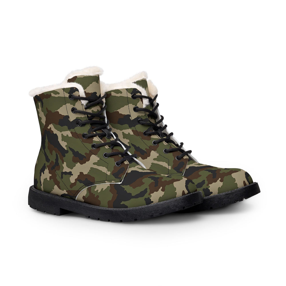 Irish DPM Woodland Camo Men's Fur and Leather Boots