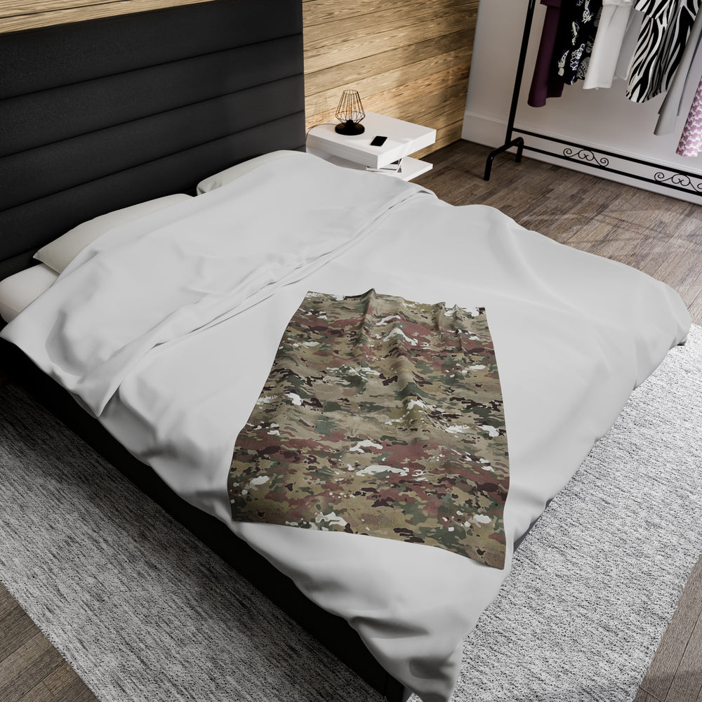 Scorpion Camouflage Velveteen Plush Blanket By Equippage.com