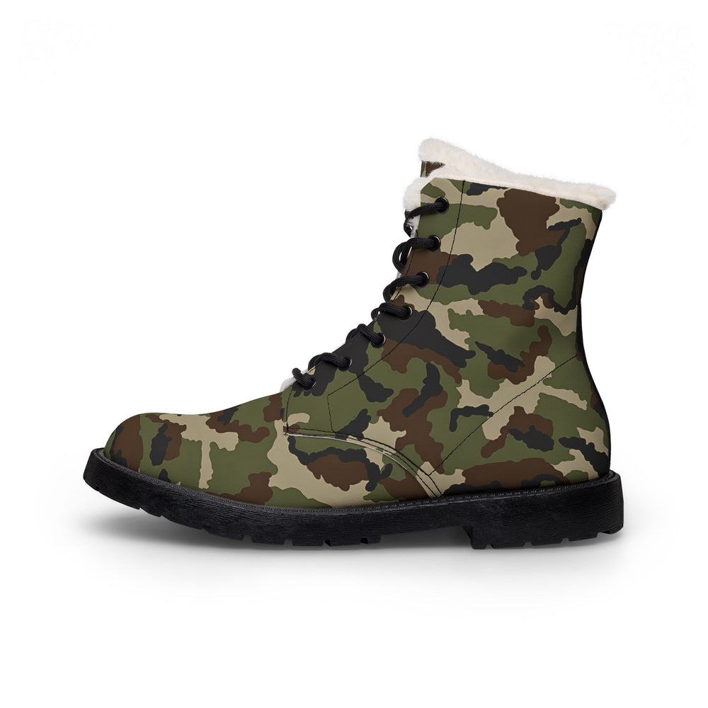 Irish DPM Woodland Camo Men's Fur and Leather Boots