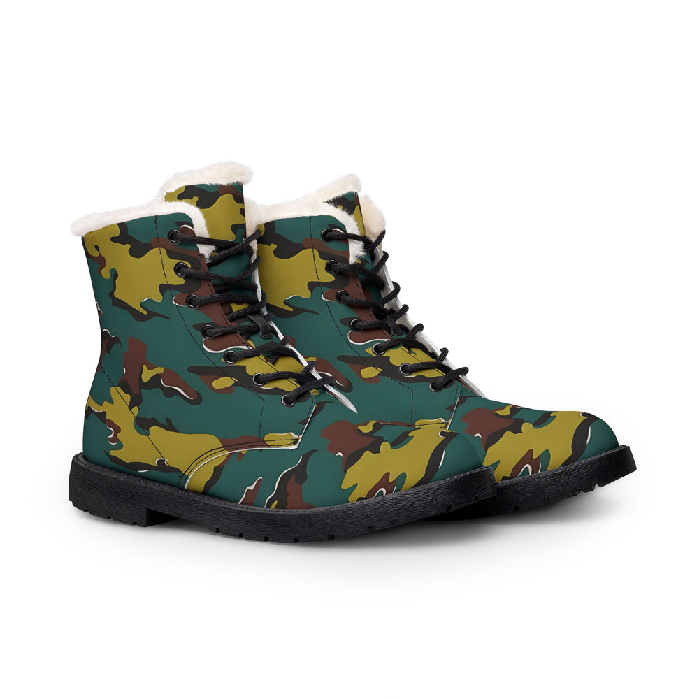 Belgian M1999 Jigsaw Camo Men's Fur and Leather Boots