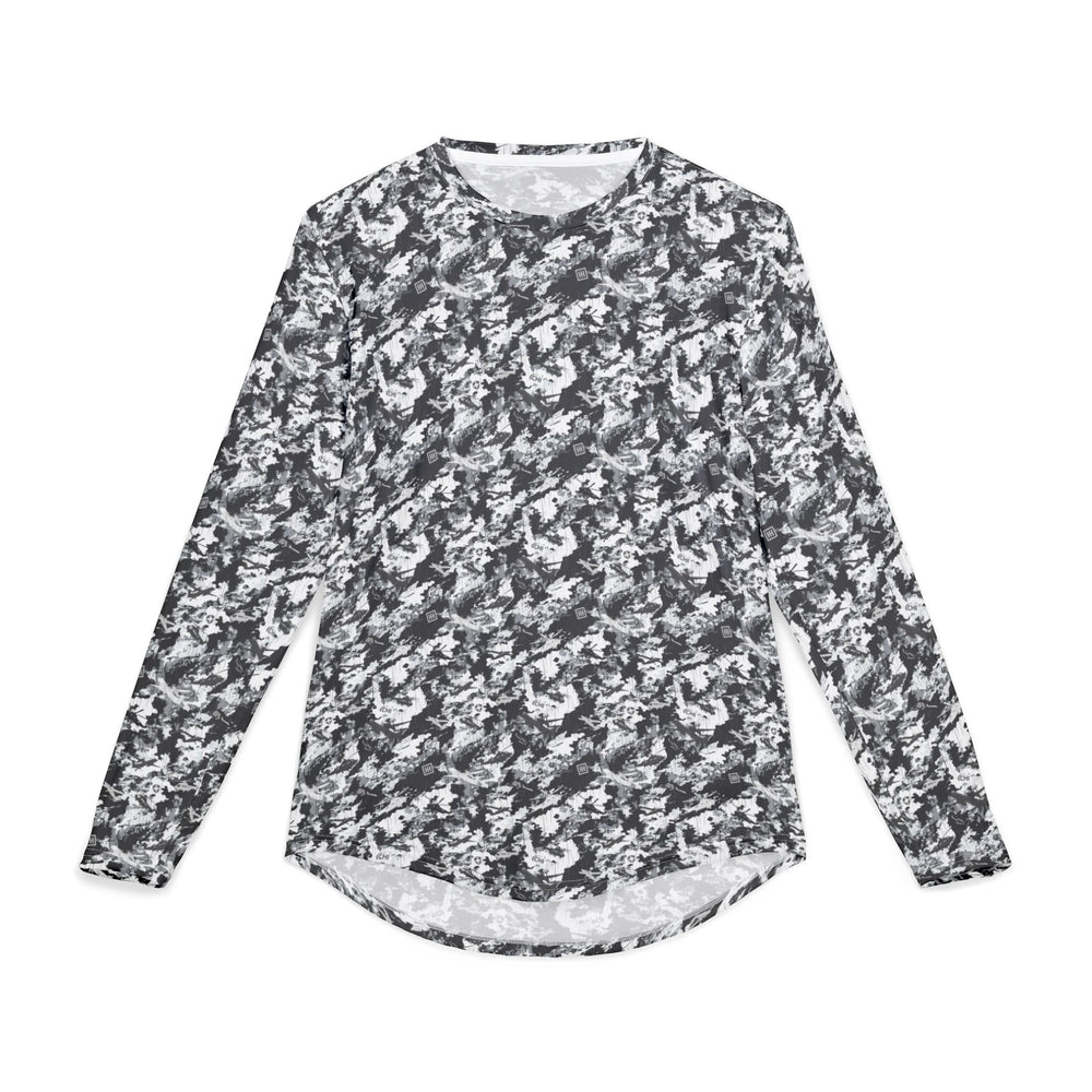 Men’s UV Long-Sleeve Shirt — Grey Marble Camo Sun Protection - Equippage.com