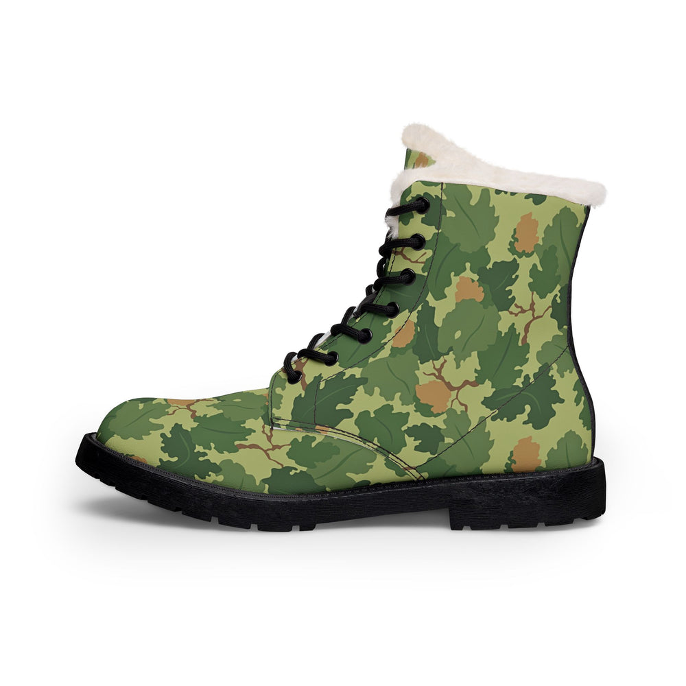 US Mitchell Wine Leaf Camo Men's Fur and Leather Boots