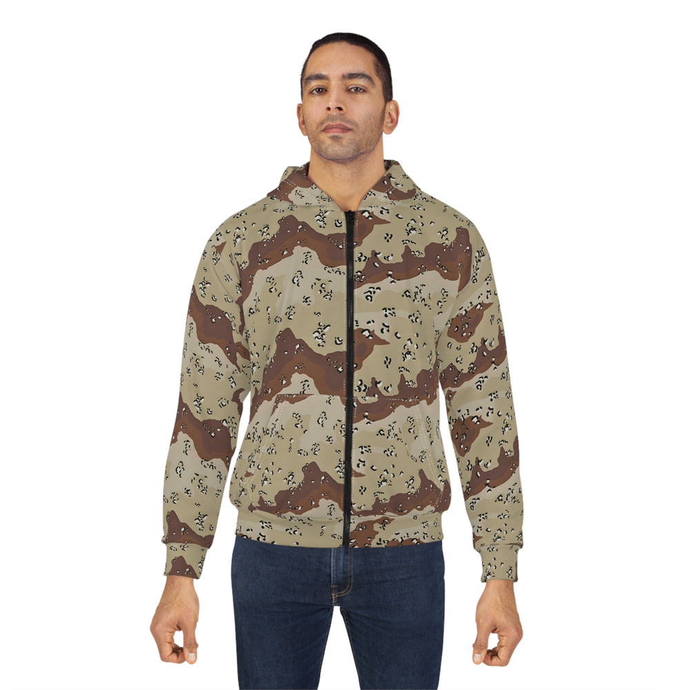 Chocolate Chip Desert Camo Unisex Zip Hoodie