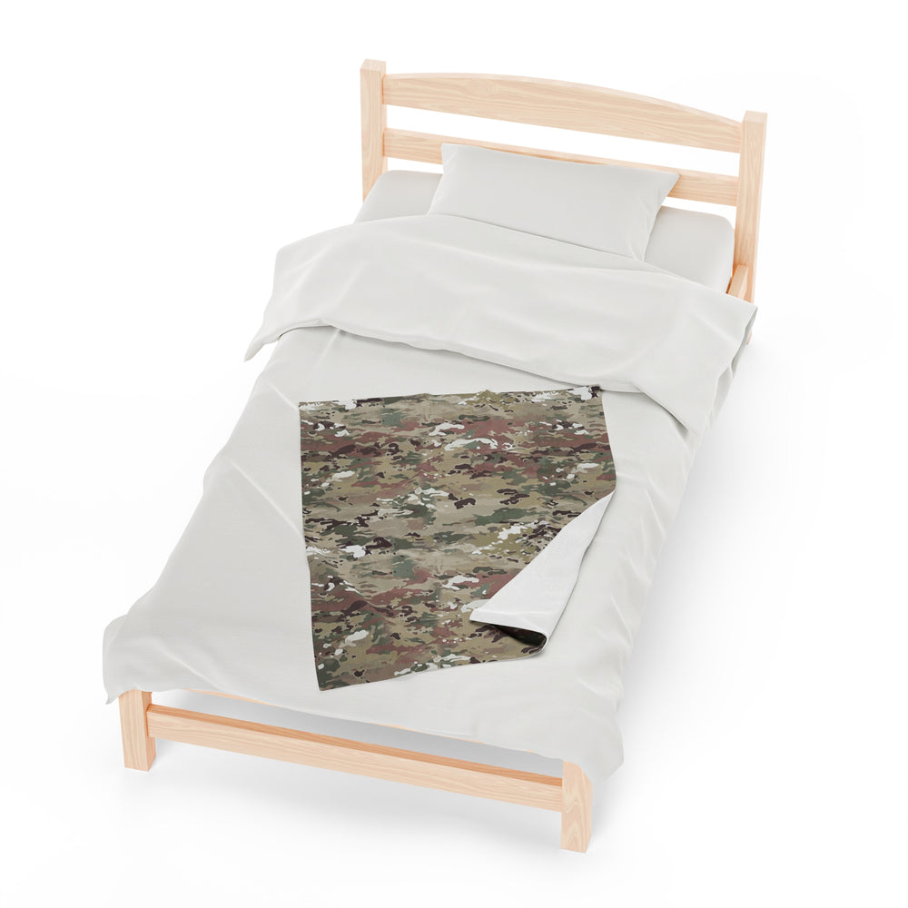 Scorpion Camouflage Velveteen Plush Blanket By Equippage.com