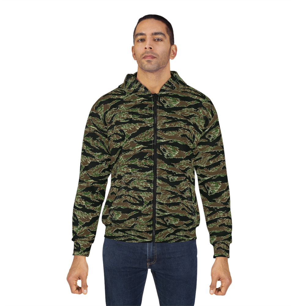 US Tiger Stripe Camo Unisex Zip Hoodie
