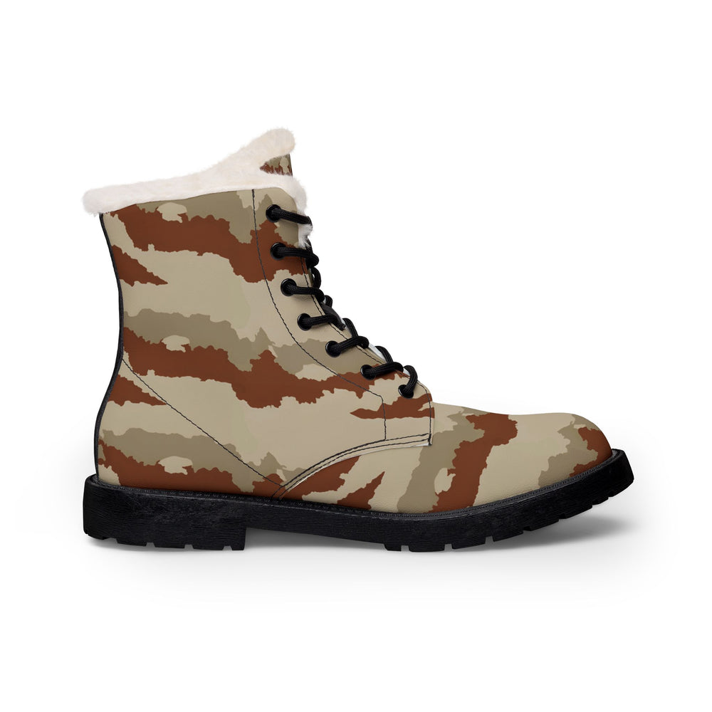 French Daguet Camo Men's Fur and Leather Boots