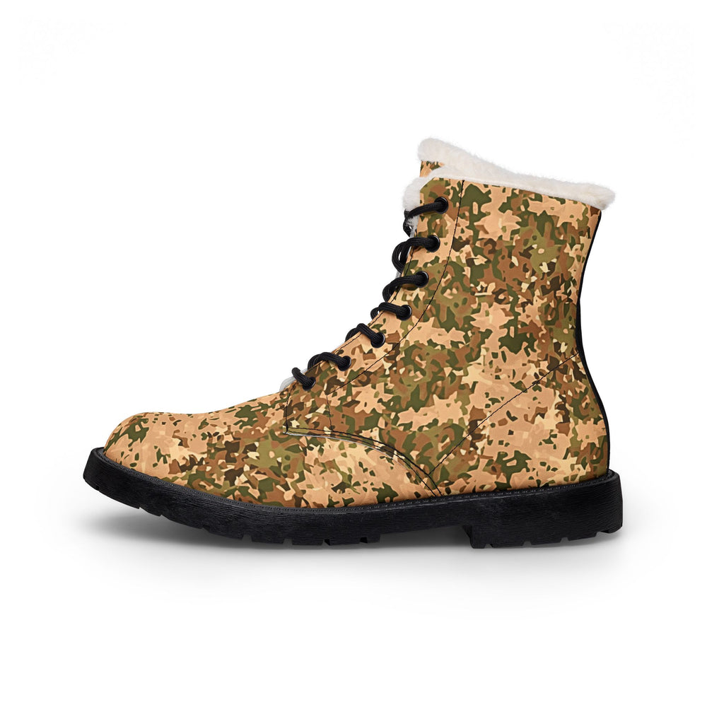 Dutch NFP Tan Camo Men's Fur and Leather Boots