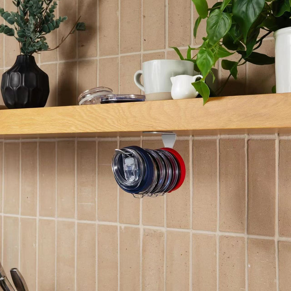 Space Saving Horizontal Cup Lid Storage Rack Under Cabinet - Equippage.com