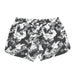 Women's Black & White Camo Athletic Shorts — All-Over Print Casual Lounge Shorts - Equippage.com