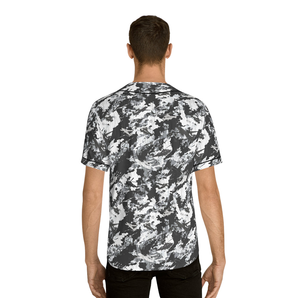 PRESS Camo Men’s Baseball Jersey Custom Camouflage Pattern by Equippage.com