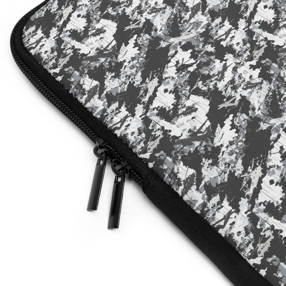 PRESS Camo Laptop Sleeve Padded Grey/Black/White Patterned Protective Case camouflage pattern