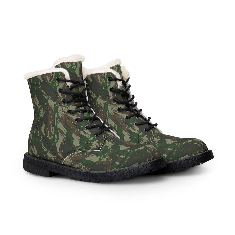 Brazilian lizard Camo Men's Fur and Leather Boots - Equippage.com