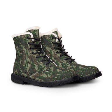 Brazilian lizard Camo Men's Fur and Leather Boots - Equippage.com