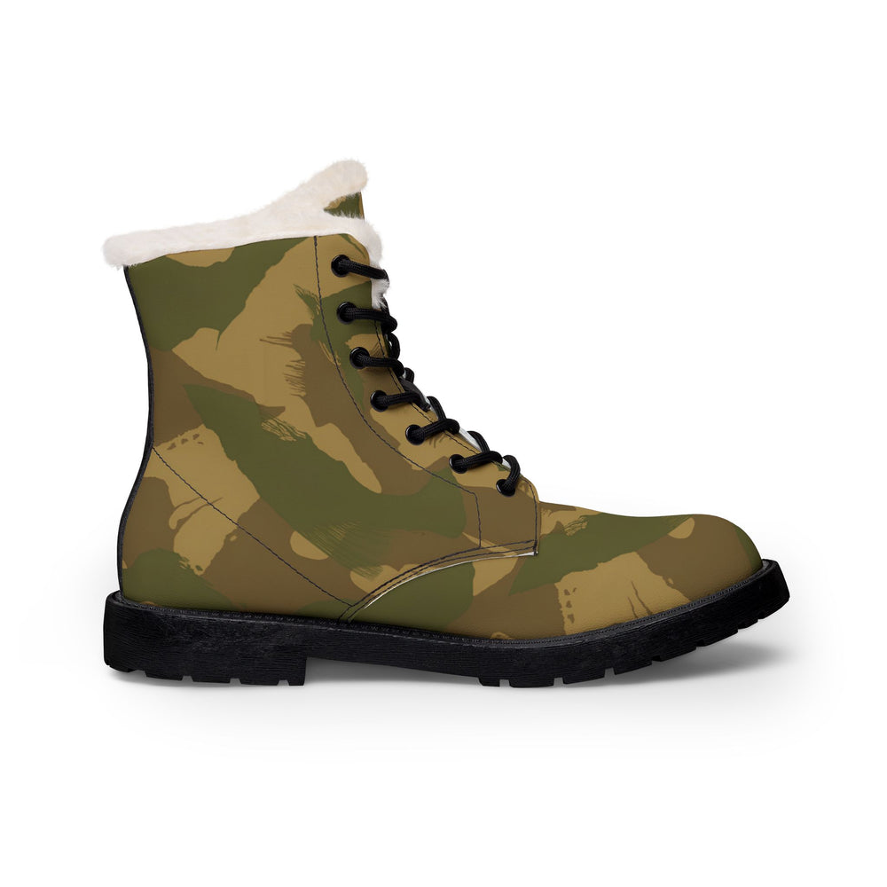 British Denison Airborne Camo Men's Fur and Leather Boots