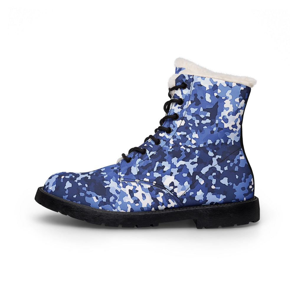 Dutch NFP Blue Camo Men's Fur and Leather Boots