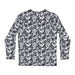 Men's Long Sleeve Shirt — Black & White Camo All-Over Print - Equippage.com