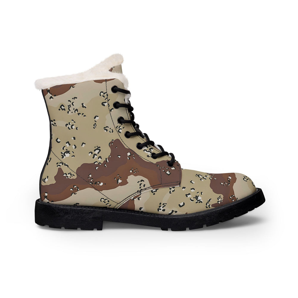 Chocolate Chip Desert Camo Men's Fur and Leather Boots