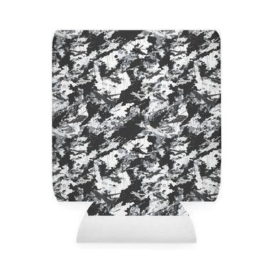 PRESS Camo Can Cooler Sleeve — Grey/Black/White Urban Neoprene Beer Koozie - Equippage.com