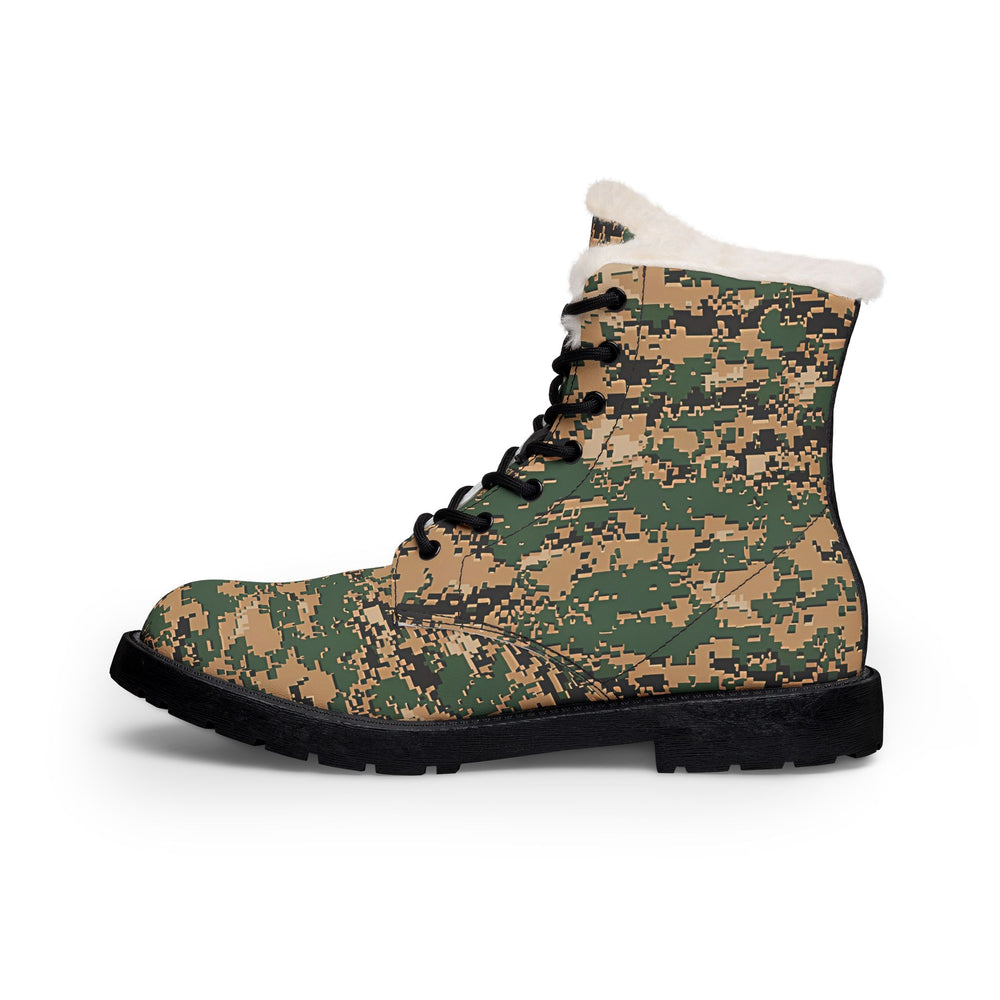 Marina Trans Jungle Camo Men's Fur and Leather Boots