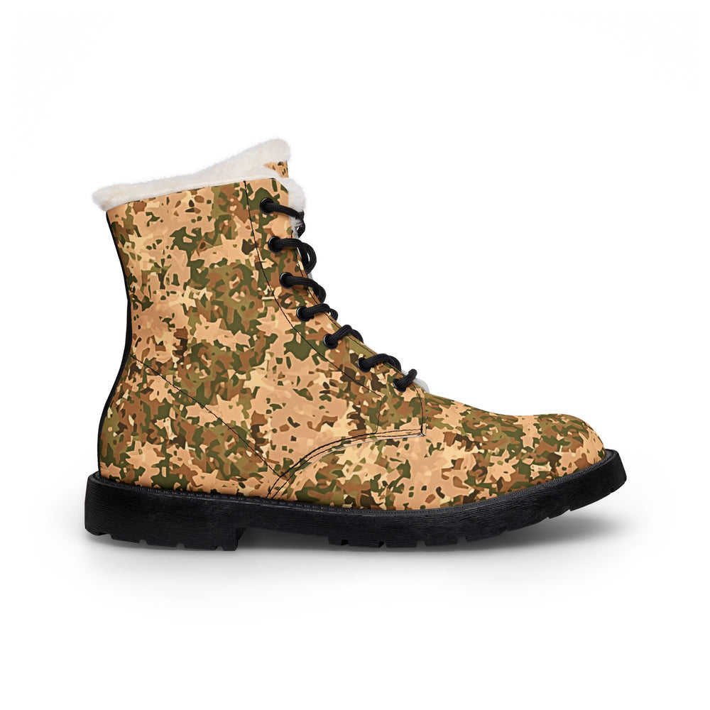 Dutch NFP Tan Camo Men's Fur and Leather Boots