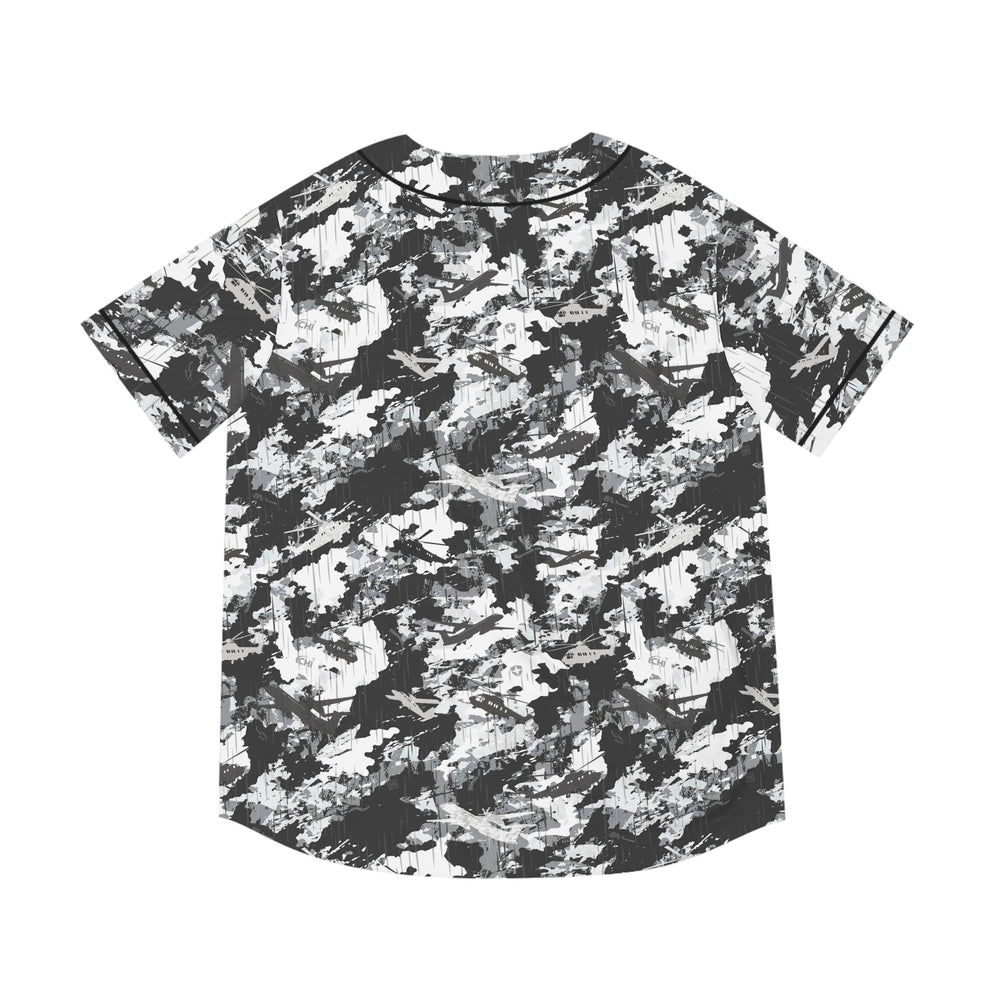 PRESS Camo Men’s Baseball Jersey Custom Camouflage Pattern by Equippage.com