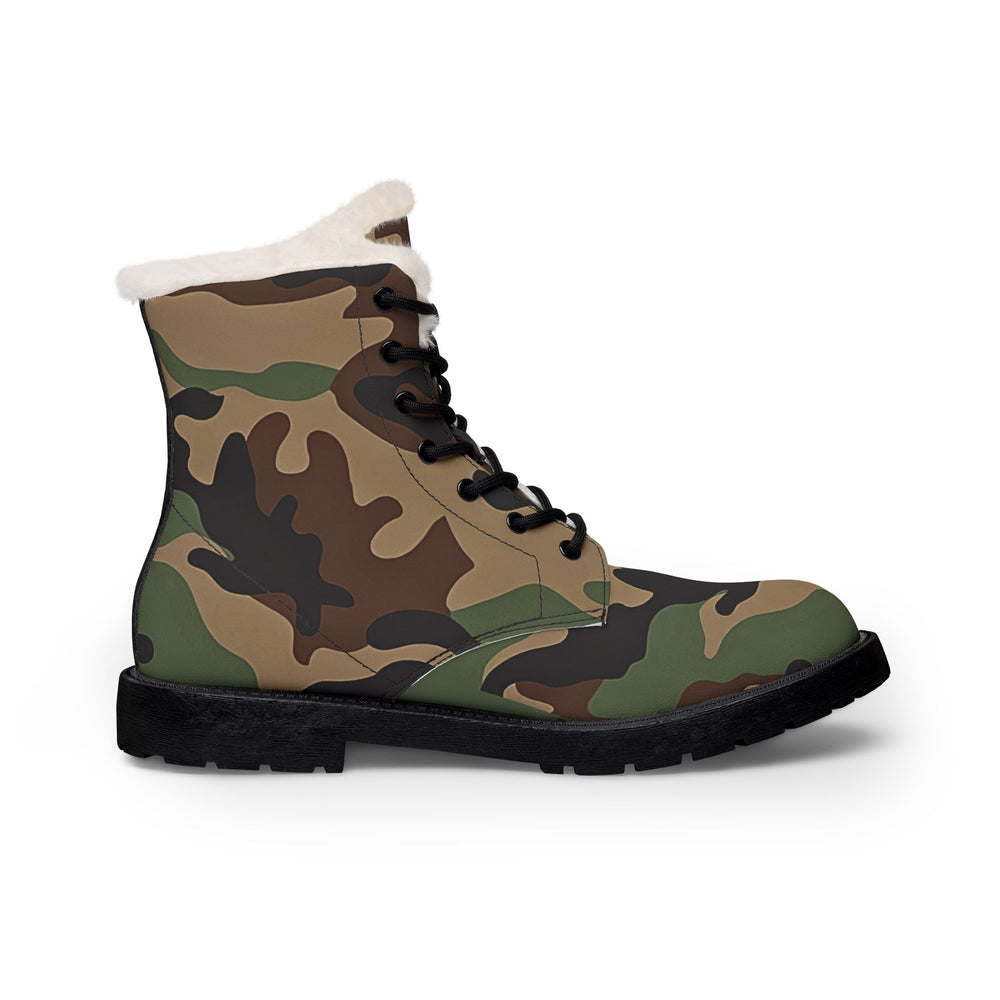 French CCE Camo Men's Fur and Leather Boots