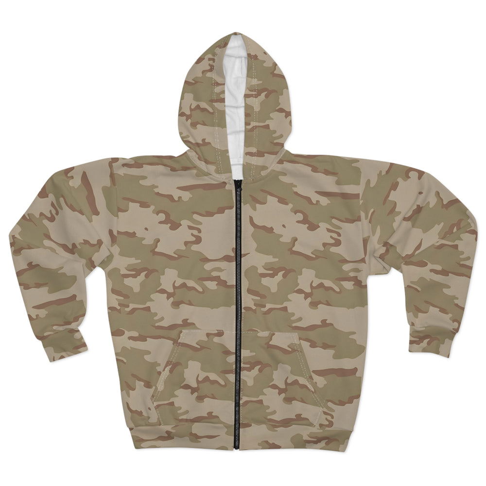 Belgian M1999 Desert Jigsaw Camo Unisex Zip Hoodie