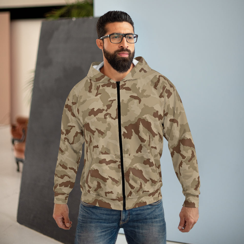 Irish DPM Desert Camo Unisex Zip Hoodie