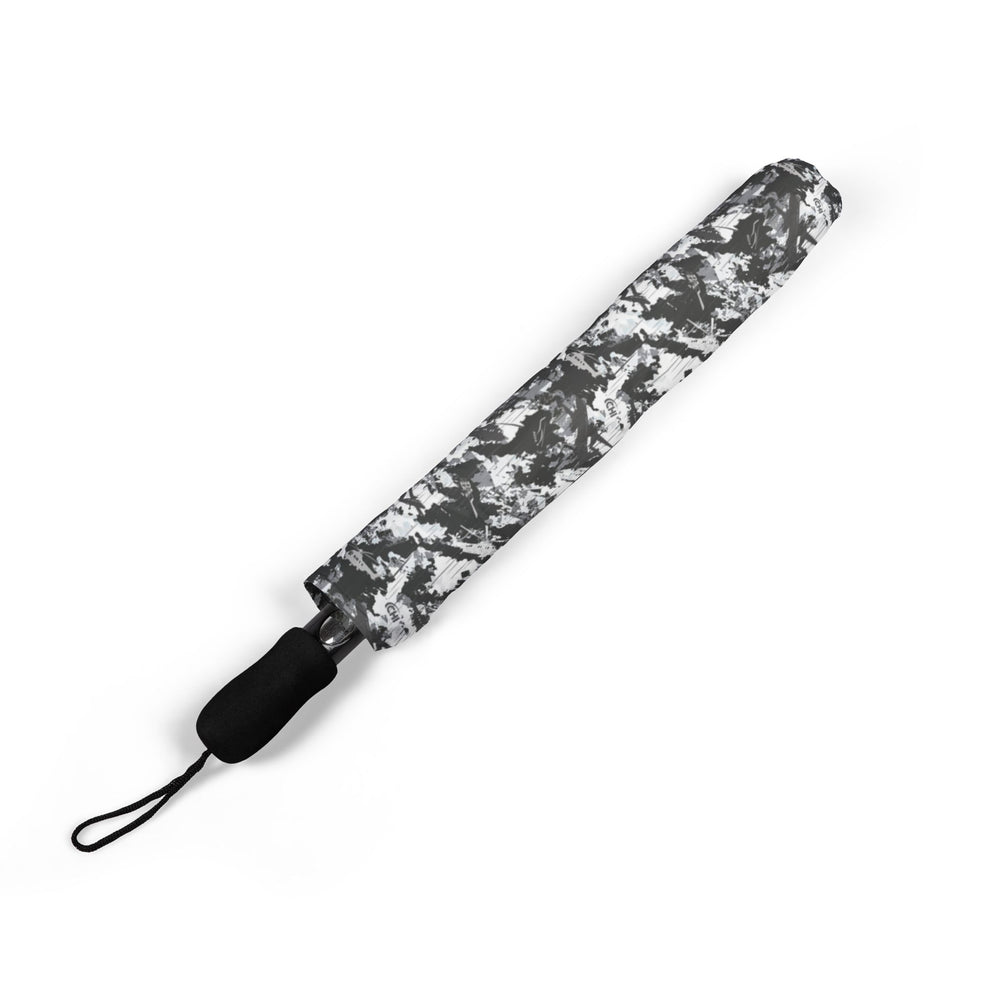 Foldable Umbrella — Gray Marble Camouflage Compact Auto-Open Rain Umbrella - Equippage.com