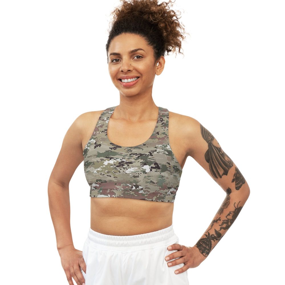 Scorpion Camouflage Seamless Sports Bra By Equippage.com