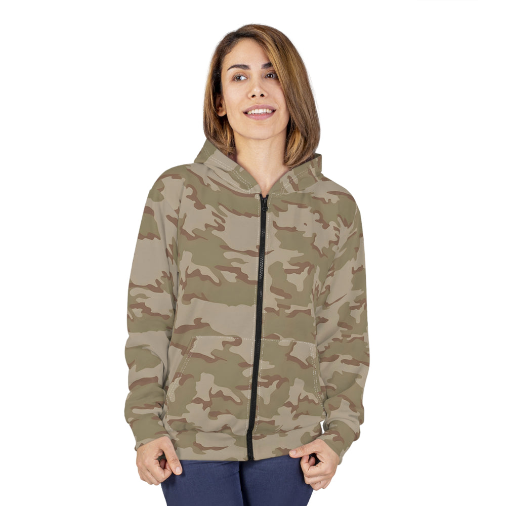 Belgian M1999 Desert Jigsaw Camo Unisex Zip Hoodie