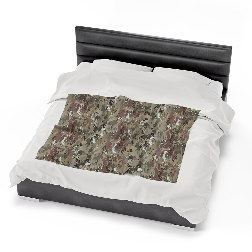 Scorpion Camouflage Velveteen Plush Blanket By Equippage.com